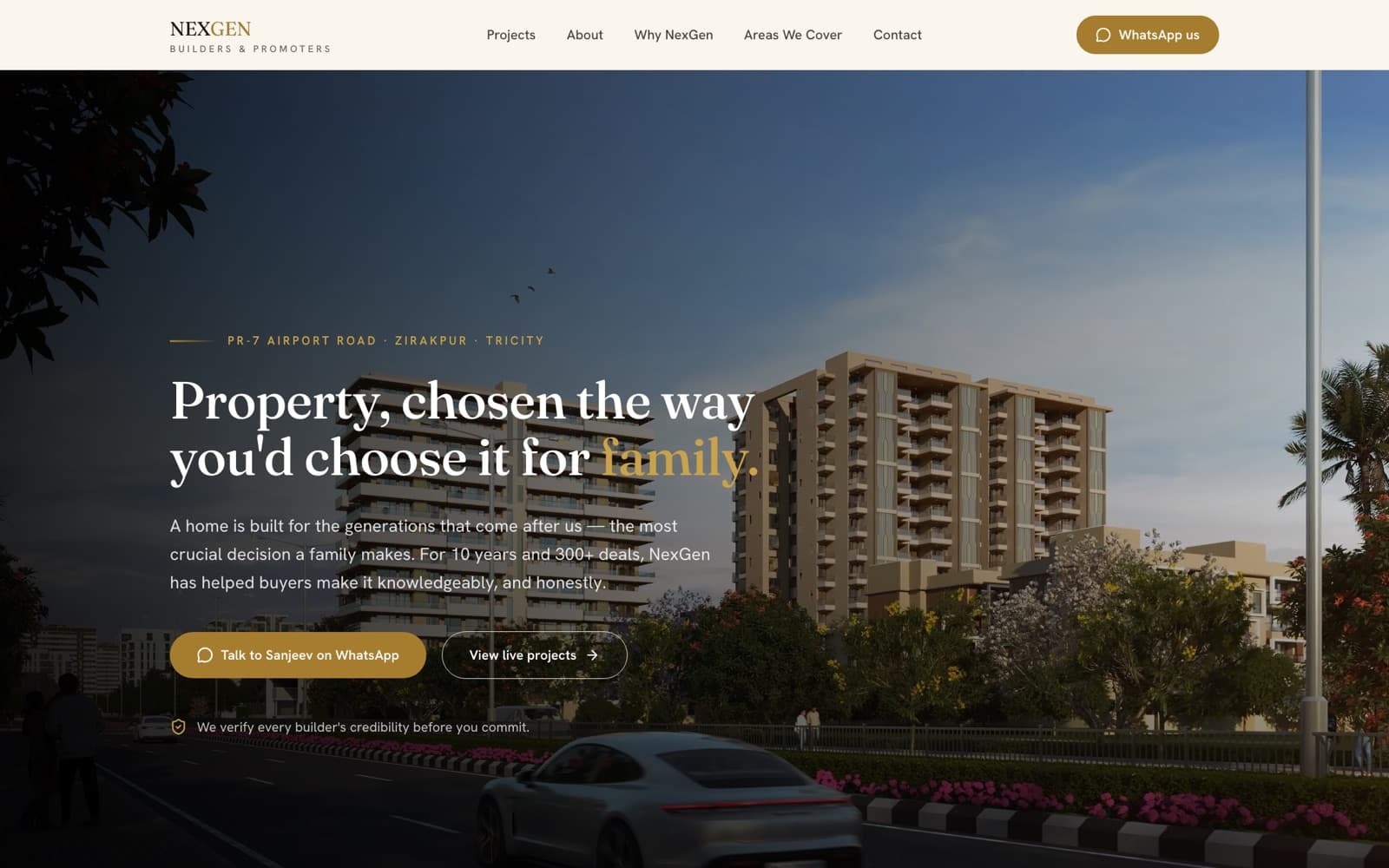 NexGen Builders & Promoters website